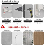 Danpoo Clothes Drying Rack Foldable Wall Mounted Laundry Drying Rack Clothing Coat Hanger Clothes Dryer White