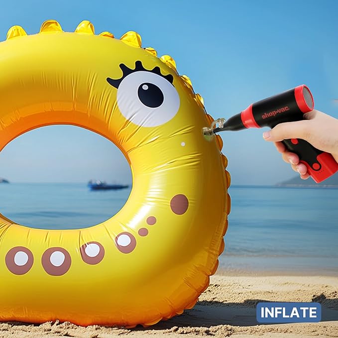 Shop-Vac 2-in-1 Electric Air Duster & Vacuum, 110000 RPM Cordless Air Blower with Brushless Motor, Variable Speed and Rechargeable, 6 Nozzles for Computer, Keyboard, House, Outdoor and Car