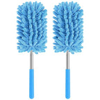Mini Duster for Cleaning, 360° Bendable Hand Dusters with Extension Pole, Washable Small Duster for Car Interior, Office, Furniture