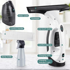 Window Vacuum Squeegee Cordless, Rechargeable Window Vac with Spray/Squeegee/Vacuum, Electric Cleaning Tool for Windows, Tiles, Mirror, Countertop, Car Windshield, Glass, Shower Wall