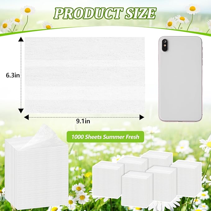 600 Count Dryer Sheets Bulk Fabric Softener Fresh Scent Dryer Sheets Naturally Softens and Removes Static Cling, Ideal for Households, Sensitive Skin