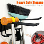 Garage Wall Organizer, 48 Inch Garage Storage Rack Garden Tool Organizer With Large Storage Space, Easy Assembly For Shovels Rakes Brooms & Yard Tools