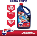 Roto-Rooter Gel Clog Remover Drain Cleaner, Thick Gel Helps Clear Slow Drains and Break Down Hair, Grease and Soap Buildup, Suitable for Pipes, Toilets, Showers and Sinks, 80 oz