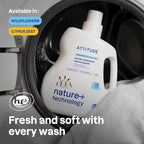 ATTITUDE Liquid Laundry Detergent, EWG Verified, HE Compatible, Plant-Based & Vegan, Natural Laundry Soap, Wildflowers Scent, 36 Loads, 60.8 Fl Oz