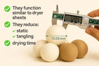 Wool Dryer Balls with Storage Bag – Pack of 6 (3 White + 3 Brown) – 100% New Zealand Wool