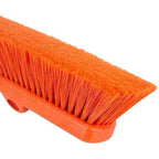 SPARTA 41278EC24 Flo-Thru Plastic Wall Scrub Brush, Equipment Brush With Soft Nylex Bristles For Industrial Kitchens, Hospitals, Commercial Cleaning, 4 Inches, Orange, (Pack of 12)