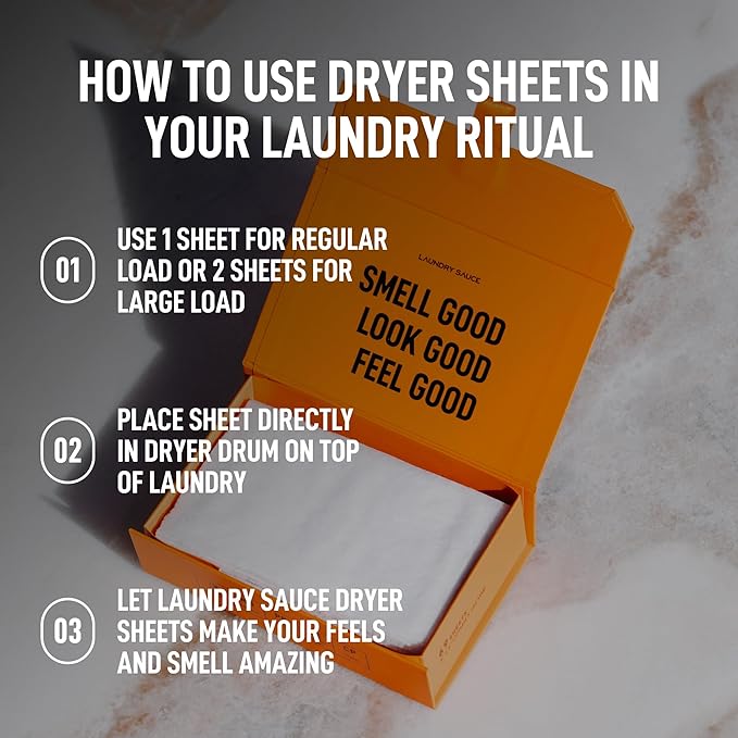 Laundry Sauce - 02 Sets of Luxury Scented Laundry Dryer Sheets Bundle (Egyptian Rose and Italian Bergamot), Premium Dryer Sheets with High-End, Sophisticated Fragrances