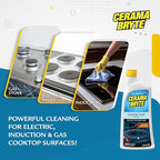 Cerama Bryte Heavy-Duty + Daily Spray Stove Top and Cooktop Cleaner Combo Kit for Glass and Ceramic Surfaces, 16 & 10 Ounces, 2 Pack