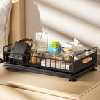 Under Sink Organizer, Single Tier Metal Pull Out Sliding Drawer Shelf for Kitchen Bathroom Cabinet Storage, Sturdy Rack – Black