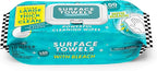Single Surface Wipes with Bleach, Thick & Large Dispose, All-Purpose Cleaner for Bathroom, Kitchen, Office, 100 Count Soft Flow, Biodegradable, Fresh Scent