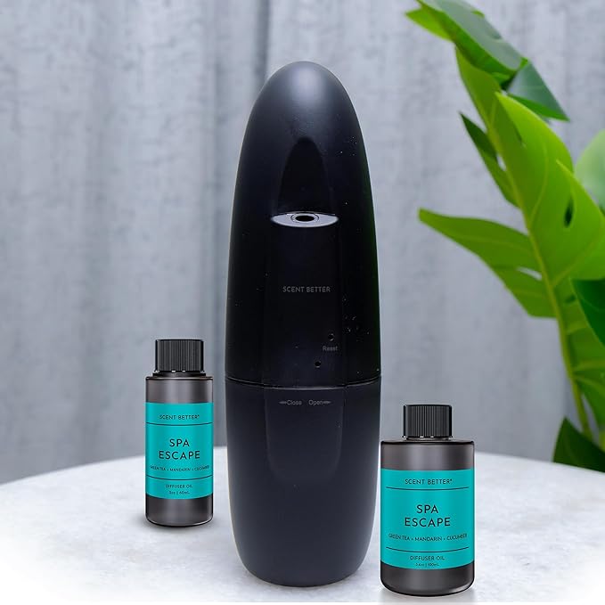 Scent Better Spa Escape Aroma Essential Oil Blend: an Aromatherapy Blend of Green Tea, Mandarin, and Cucumber for Ultrasonic Diffusers & Nebulizers (3.3 Fl Oz, 100 mL)