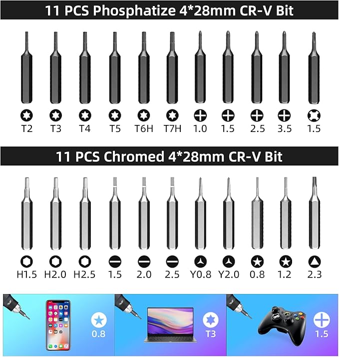 JAKEMY Precision Screwdriver Set: Building-block Screwdriver for Men, 25 in 1 Repair Tool Kit for Laptop, Computer, Macbook, iPhone, Watch, Eyeglasses