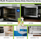 CRIVERY 2PCS Electrolyzed Ion Kitchen Cleaner, Natural Formula Kitchen Appliance Cleaner, Multi-Purpose Heavy Duty Cleaning Spray for Household, Oven, Stove, Range Hood