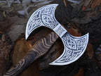 24” Viking Double Handed Axe, Large Norse Axe, Scandinavian Style Hatchet Double Headed ax, Viking ax, History of Norse Mythology self Defense Prop Tools