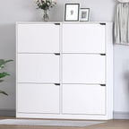 BORNOON Shoe Cabinet with 6 Flip Drawers, Slim Narrow Shoe Storage Cabinet, Freestanding Shoe Organizer for Entryway, Hallway, Foyer