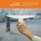 Casabella, White 44037 Clip on Silicone Squeegee, 10-1/8" x 1-1/4" x 6-3/4" h