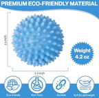 Reusable Dryer Balls Anti Static, 6 PCS Laundry Agitator Balls for Laundry, Blue Purple White Non-Toxic Washing Balls Tangle Free for Washer, Softens Fabrics, Prevents Tangles, Enhances Cleaning
