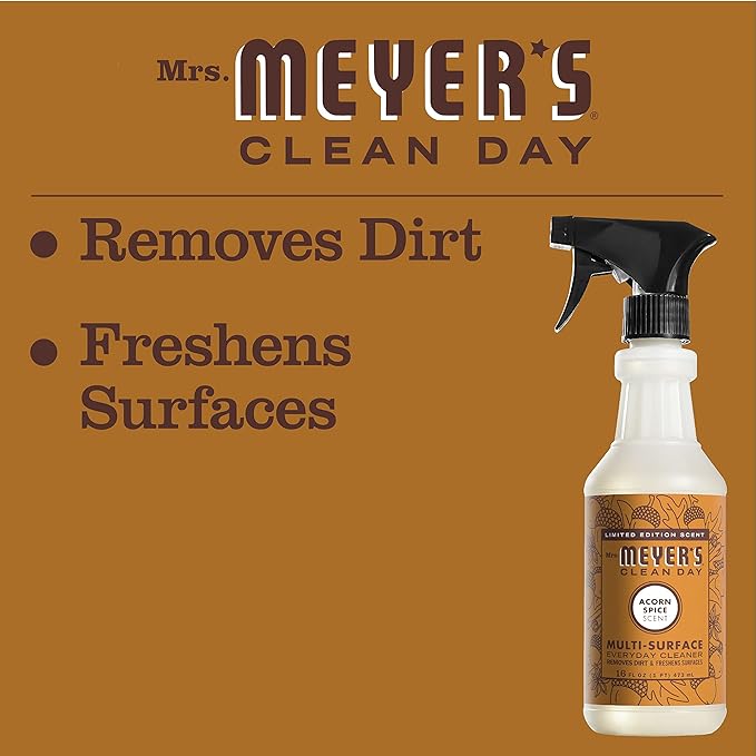 MRS. MEYER'S CLEAN DAY All-Purpose Cleaner Spray, Limited Edition Acorn Spice, 16 fl. oz - Pack of 3