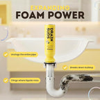 Foaming Drain Cleaner, Sink Cleaner and Deodorizer, Drain Clog Remover for Kitchen Sinks, Bathrooms, Shower Drains, Tubs, Washbasin, Clogged Pipe Opener, Lemon, 2 Pack