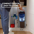 O-Cedar H2prO Flat Mop System with 2 Mop Head Refills | Quick Cleaning Tool | Clean with Clean Water | Machine Washable Reusable Microfiber Mop Pad | Safe on Wood Floors, Vinyl,Tile, Baseboards, Walls