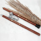 Deluxe Walking Sticks | Rosewood Crafted Cane with Solid Brass Chrome Decorative Bars | Nagina International