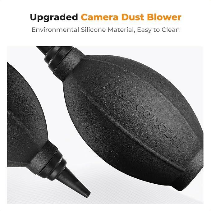 K&F Concept 4-in-1 Camera Cleaning Kit with Lens Brush Pen, Rocket Air Blower, Microfiber Cleaning Cloth, Lens Cleaner Kit for Canon Nikon Pentax Sony DSLR Cameras Cleaning Tool Accessories