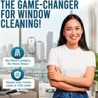 SqueeGBot Window Cleaning Robot Ideal for Panoramic Windows, Tiles, Mirrors, Robot Windows Cleaner with Intelligent AI 5.0 Navigation, Electric Window Cleaner Water Spraying, up to 5300 Pa