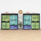 MOGELAFOO 62.5" Closet Wardrobe, Portable Closet for Bedroom, Freestanding Clothes Rack with Non-Woven Fabric Cover, 3 Hanging Rods, 4 Storage Shelves, Clothes Storage Organizer, Black