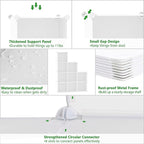 C&AHOME Cube Storage, 9-Cube Bookshelf, Plastic Closet Cabinet Organizer, DIY Stackable Bookcase, Modular Shelving Units Ideal for Home, Office, Kids Room, 36.6" L x 12.4" W x 48.4" H Milky UPCS09M