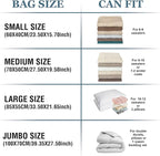 Roomimaster Vacuum Storage Bags, Vacuum Seal Space Saver Bags for Clothing, Travel Lugggage, Carry-on, Blankets, Comforters, Pillow, Bedding, 10 Combo