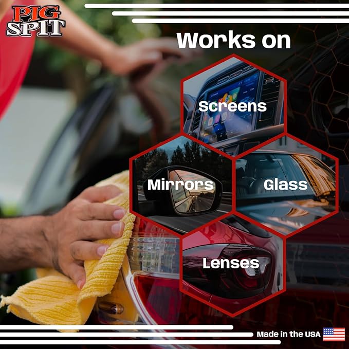 Glass and Plexi Cleaner for a Streak-Free Shine for Home and Automotive Use | 13 oz.| Single