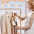 Upgrade Saker plus Steam Iron, 3 Steam Levels Clothes Steamer, 2-In-1 Steamer and Iron Professional Heavy-Duty Steam Travel Irons for Clothes, Suitable for Wool, Silk, Knitwear, Linen (White)