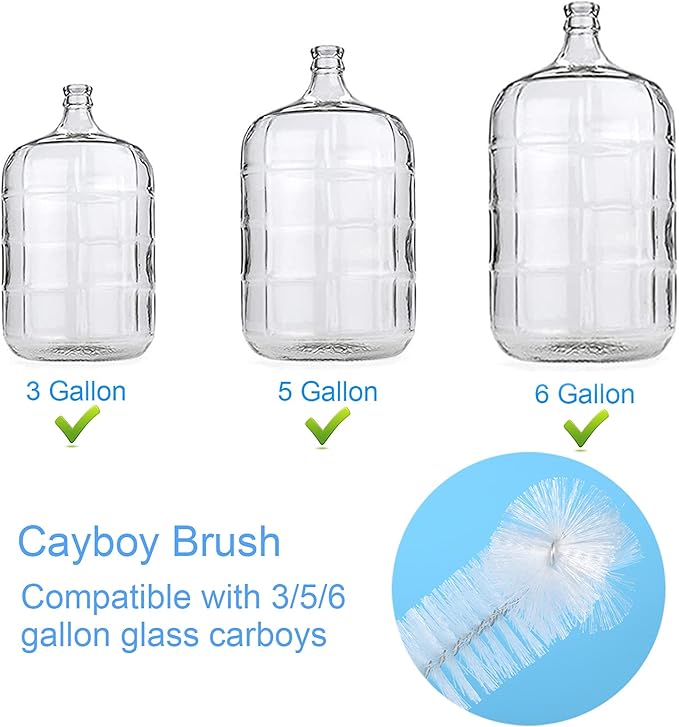 2 Pack 28inch Carboy Brush Carboy Cleaning Brush Carboy Bottle Brush Carboy Brushes for Cleaning Nylon 5 Gallon Carboy Brush for 3 5 6 6.5 Gallon Glass Carboys Corny Kegs Wine Making Home Brewing