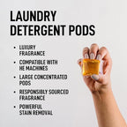 Laundry Sauce - Luxury Scented Laundry Detergent Pods & Scent Booster Bundle (Egyptian Rose), Premium Laundry Washing Pods with High-End, Sophisticated Fragrances - Dye Free & HE Compatible