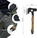 OKNIFE Otacle A1 Survival Hatchet & Camping Axe, 4 in 1 Full Tang Tactical Axe, G10 Non-Slip Grip Tomahawk with Durable Kydex Sheath