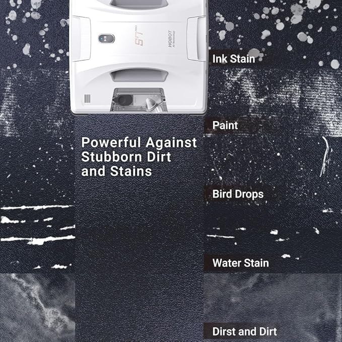 HOBOT S7 Pro Dual Mop Polish Hand Wiping Tec Window Cleaning Robot, 15nm Dual Ultrasonic Spray, 4800Pa Suction, App & Remote Control | for Framed/Frameless Glass, Any Thickness, Indoor/Outdoor Use