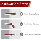 15 Pcs Wood Anchor Stripped Screw Hole Repair Kits-Door Hinge Hole Repair Kits Fit Screws Sizes #2 to #18-Adjustable Wall Anchors for Wood Door Drywall Hole Repair