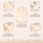 Shacke Premium 5 Packing Cubes Set - Lightweight Mesh Travel Luggage Organizers with Laundry Bag, 5-Piece Suitcase Storage System (Cream)