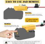 2 Packs for Power Wheel Adapter Compatible with Dewalt 20V Battery, Power Conversion Kit for DIY RC Toy Car, Ride On Truck, Power Tool, Battery Connector with Switch & Fuse, 12AWG Wire, Wire Terminal
