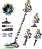 Cordless Vacuum Cleaners for Home,8-in-1/65Min/600W/48Kpa Powerful Suction,Self-Standing Cordless Stick Vacuum Cleaner,Lightweight Anti-Tangle Rechargeable Vacuum for Floor/Carpet/Pet Hair/Car