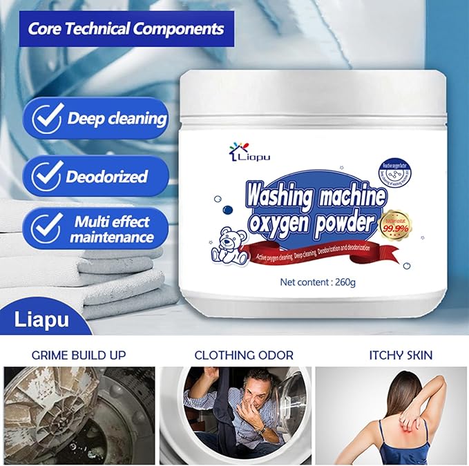Washing Machine Cleaner, Washer Cleaner With Odor Blasters, Cleans Front Load And Top Load Washers Cleaning Supplies for Home, Deep Cleaning Residue Laundry Accessories Disposal Cleaner