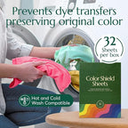 CLEANOMIC Color Shield Sheets (32 Sheets) - Color Preserving Laundry Sheets, Dye Absorbing, Prevent Color Mixing