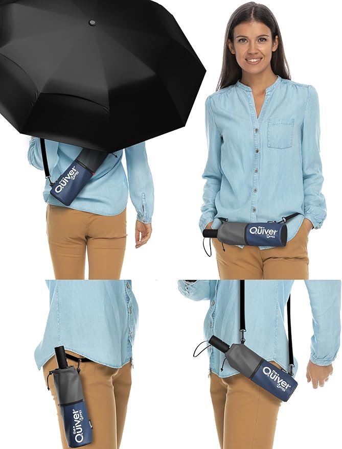 REPEL Windproof Travel Umbrella - Compact & Withstands Winds up to 85MPH , Strongest Premium Auto Folding Umbrella for Rain and Sun - Durable, Light & Portable for Women & Men , Fits Backpack & Cars