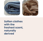 Fabric Softening Conditioner for Clothes| Safe for Babies & Kids with Sensitive Skin | Plant-Based | Includes 4 Refills | Unscented Rinse(200 Loads)