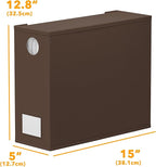 SpaceAid 9 Pack Bed Sheet Organizers and Storage, Foldable Sheet Organizer with Window for Linen Closet, Set Folder Keeper for Queen & King Size Bedding Storage (Brown)