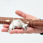 Deluxe Walking Sticks | Rosewood Crafted Cane with Solid Brass Chrome Decorative Bars | Nagina International