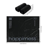happimess HPM3000V-BLACK 30 Gallon Drawstring Unscented Trash Can Liner for Business Home Kitchen Commercial and Industrial Black (100-Count, 4-Rolls of 25 Liners)