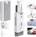 K&F CONCEPT 8-in-1 Electronic Cleaning Kit Keyboard Laptop Cleaner, Multifunctional Cleaning Tool for iPhone AirPo MacBook iPad iwatch,Camera PC Monitor Earbud Tablet,with 5ml Cleaners
