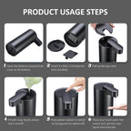 utomatic Soap Dispenser, Automatic Soap Dispenser Touchless, Kitchen & Bathroom, 3 Adjustable Volume for Liquid Soap, Water-Resistant, Hotel, Restaurant and School, Clog-Free, Black