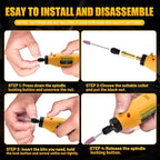 Cordless Rotary Tool Kit for DEWALT 20V Max Battery, 6-Speed with 25 Accessories, Multi-Purpose Power Rotary Tool for Sanding, Polishing, Drilling, Etching, Engraving, DIY Crafts (No Battery)